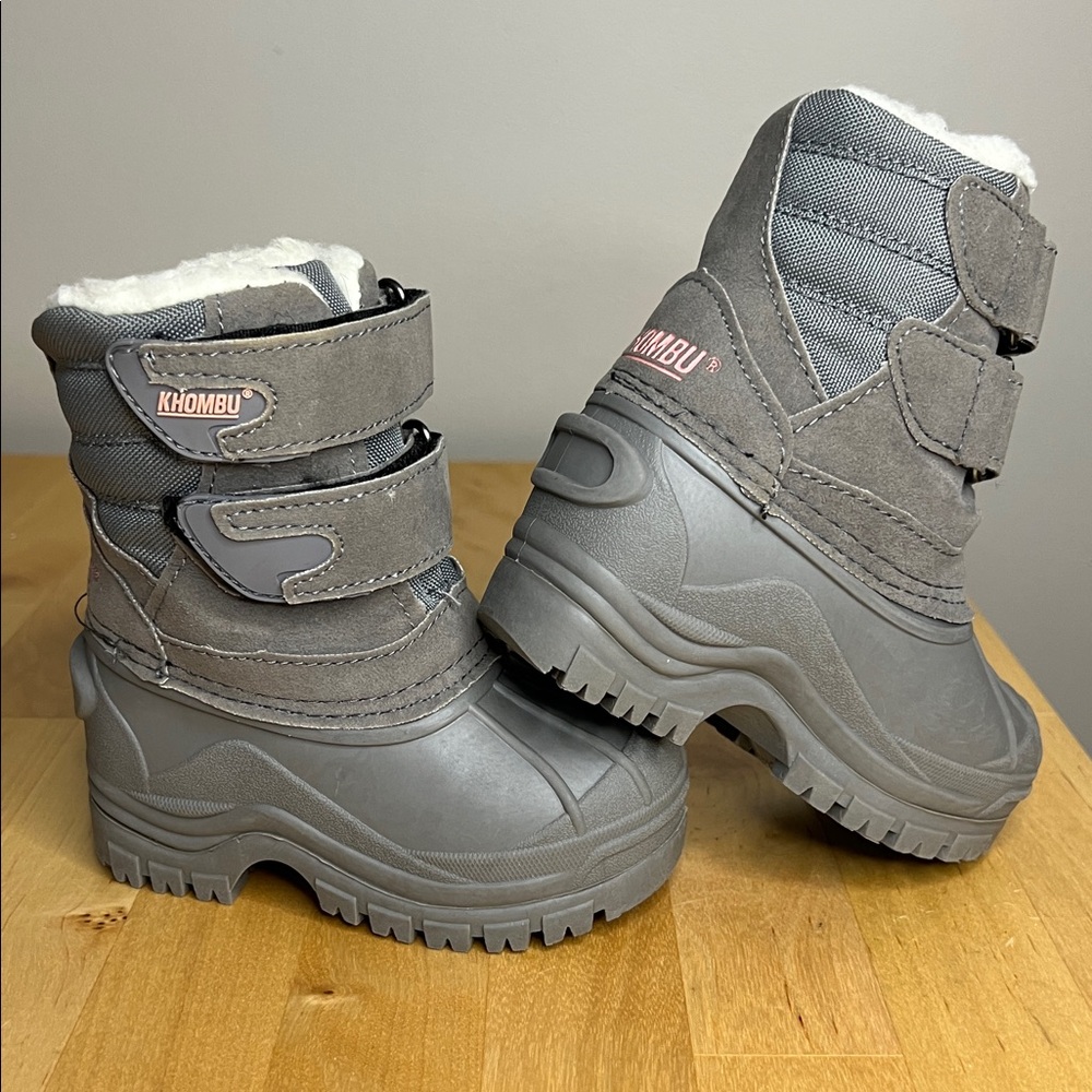 Baby Khombu Winter Boots Size 5 Girls Toddler Adjustable Snowboot Sherpa lined